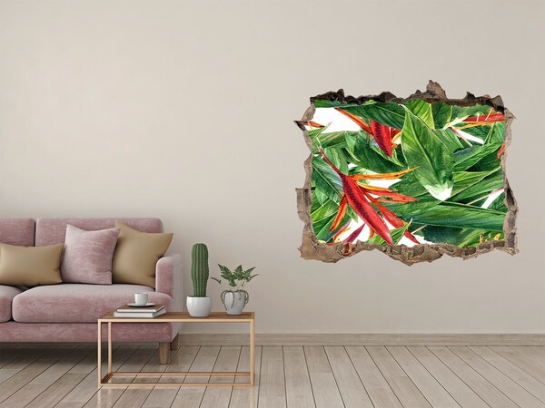 Fototapet 3D gaură în perete Model floral