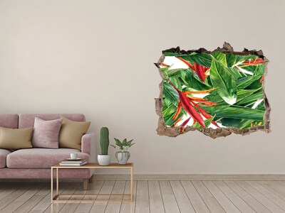 Fototapet 3D gaură în perete Model floral