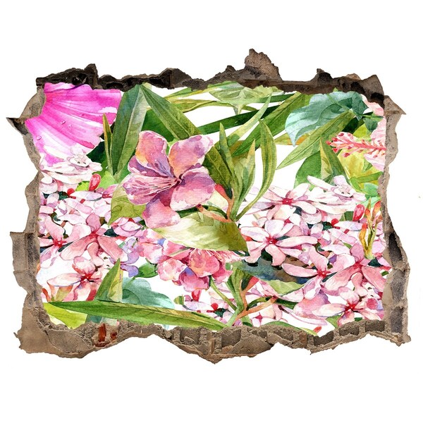 Autocolant gaură 3D Model floral