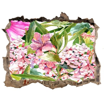 Autocolant gaură 3D Model floral