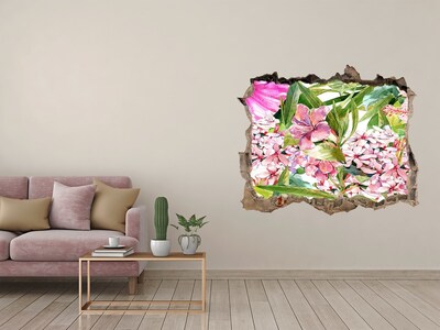 Autocolant gaură 3D Model floral