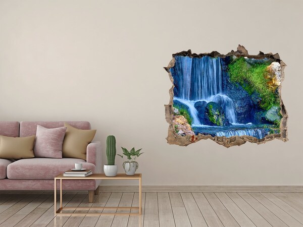 Autocolant 3D gaura cu priveliște Cascada de cărămidă