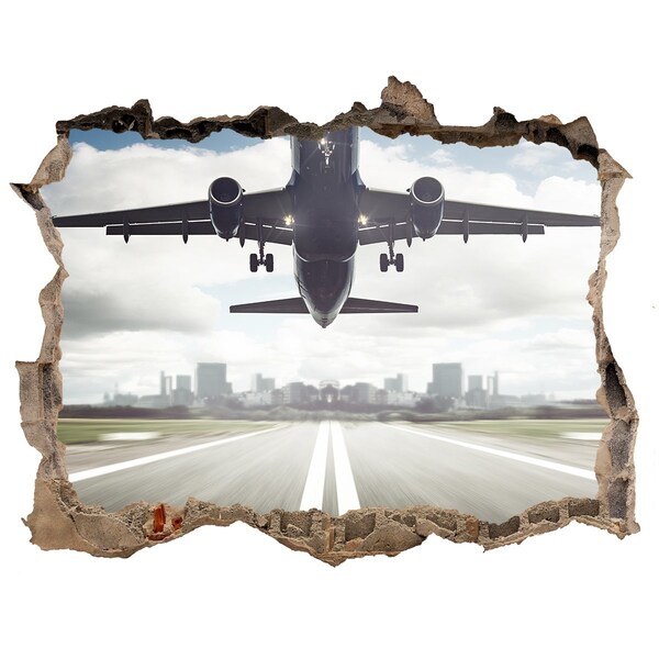 Autocolant autoadeziv gaură Avionul decolează