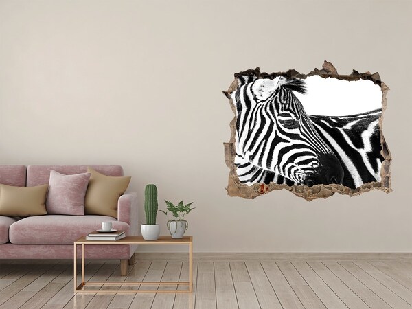Autocolant autoadeziv gaură Zebra în zăpadă