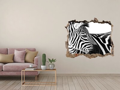 Autocolant autoadeziv gaură Zebra în zăpadă