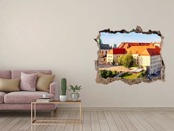 Autocolant de perete gaură 3D Cracovia, polonia