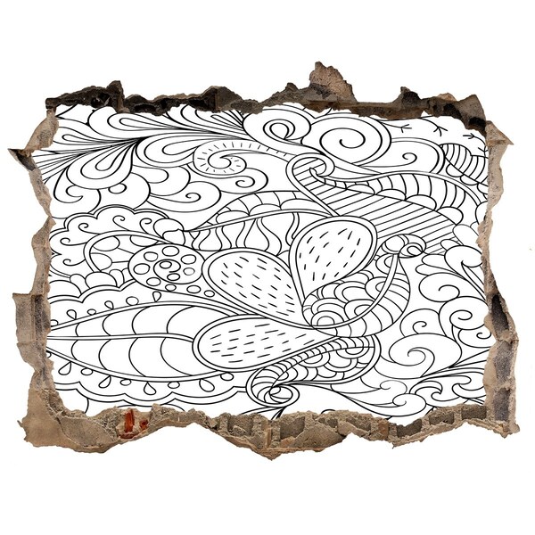 Autocolant autoadeziv gaură O lume colorată într-o gaură