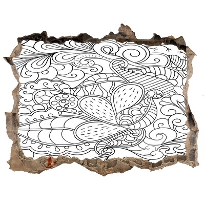 Autocolant autoadeziv gaură O lume colorată într-o gaură