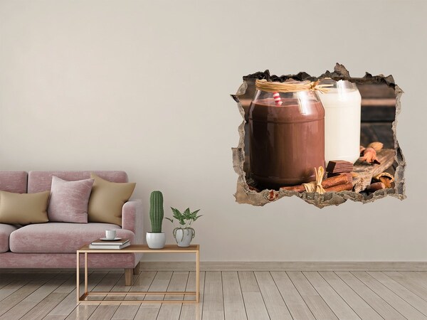 Autocolant un zid spart cu priveliște Delicatese de ciocolată într-un cadru natural