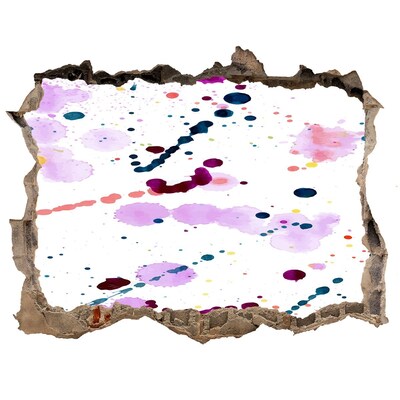 Autocolant de perete gaură 3D O explozie colorată de creativitate