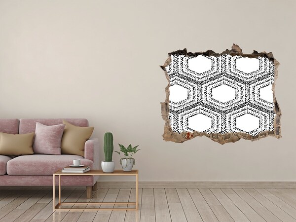 Fototapet un zid spart cu priveliște Fundal geometrică