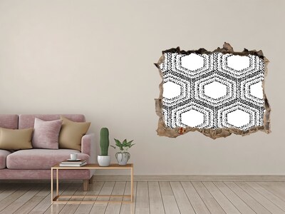Fototapet un zid spart cu priveliște Fundal geometrică