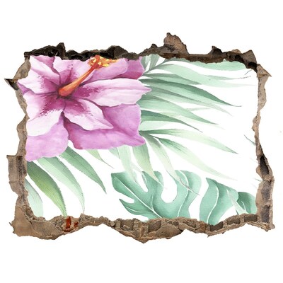 Autocolant gaură 3D Flori hawaii