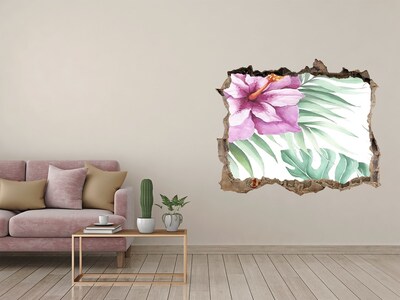 Autocolant gaură 3D Flori hawaii