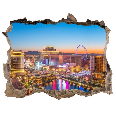 Fototapet un zid spart cu priveliște Las vegas, statele unite ale americii