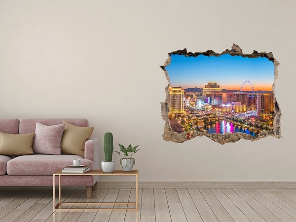 Fototapet un zid spart cu priveliște Las vegas, statele unite ale americii