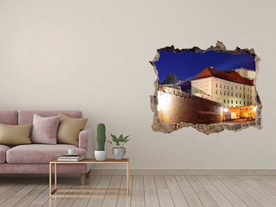 Fototapet 3D gaură în perete Cracovia, polonia