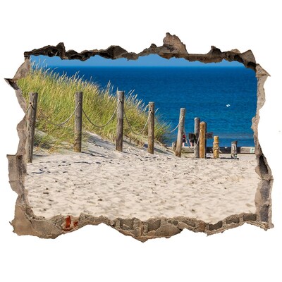 Autocolant de perete gaură 3D Dune de coastă