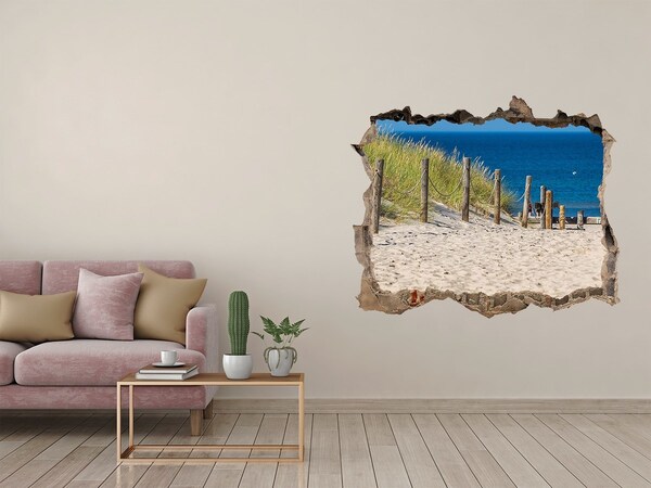 Autocolant de perete gaură 3D Dune de coastă