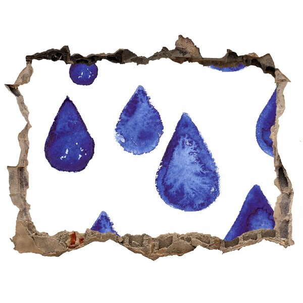 Fototapet 3D gaură în perete Picături de apă pe perete