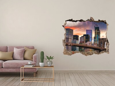 Autocolant gaură 3D Manhattan new york city