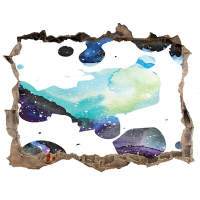 Autocolant gaură 3D Culoare galaxy