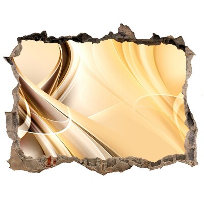 Fototapet 3D gaură în perete Abstracție aurie într-o gaură din perete
