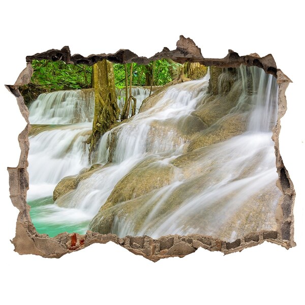 Autocolant de perete gaură 3D Cascade