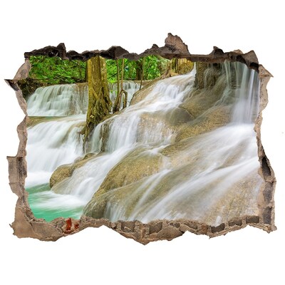 Autocolant de perete gaură 3D Cascade