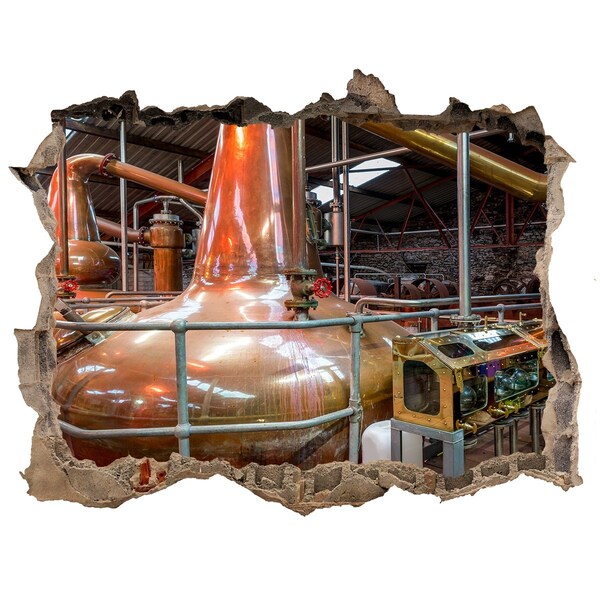 Autocolant de perete gaură 3D Interiorul unei distilerii de whisky