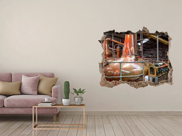 Autocolant de perete gaură 3D Interiorul unei distilerii de whisky