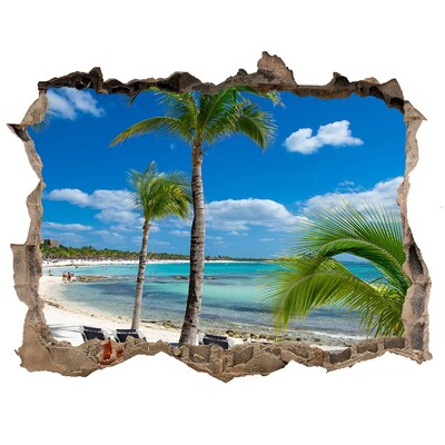 Fototapet un zid spart cu priveliște Plaja maldive
