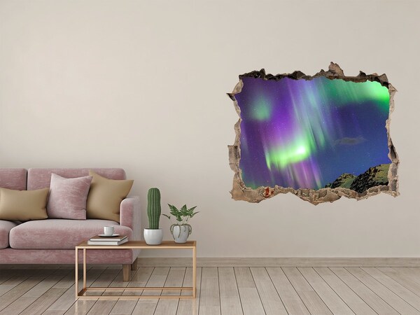 Autocolant autoadeziv gaură Aurora boreala