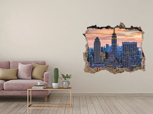 Autocolant gaură 3D Manhattan new york city