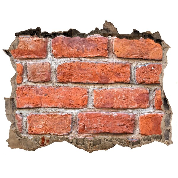 Fototapet 3D gaură în perete Zid de cărămidă