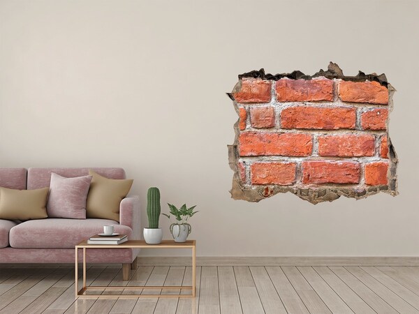 Fototapet 3D gaură în perete Zid de cărămidă