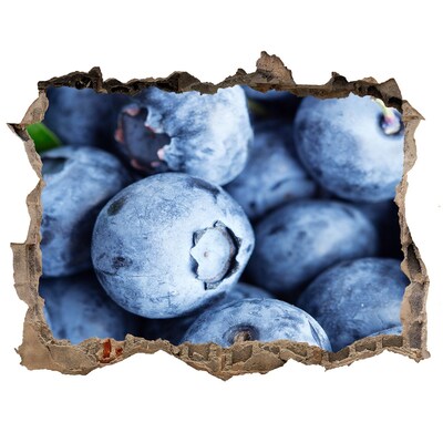 Autocolant un zid spart cu priveliște Fructe de pădure într-o gaură de beton