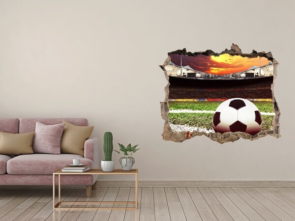 Autocolant de perete gaură 3D Stadion de fotbal