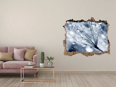 Autocolant autoadeziv gaură Picături de rouă pe o păpădie