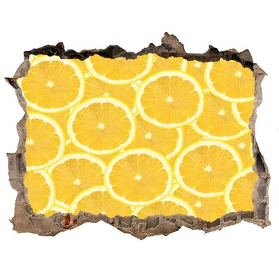 Autocolant gaură 3D Felii de lamaie