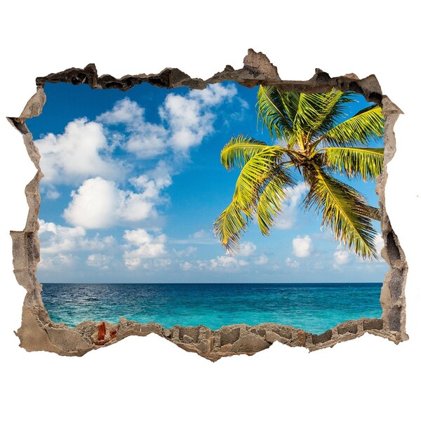 Autocolant gaură 3D Plaja maldive