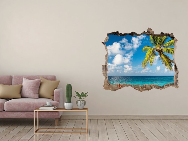 Autocolant gaură 3D Plaja maldive