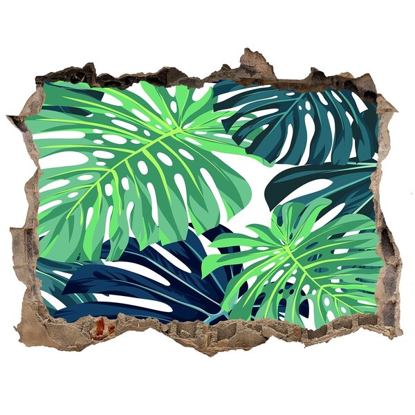 Autocolant autoadeziv gaură Frunze tropicale