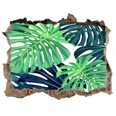 Autocolant autoadeziv gaură Frunze tropicale