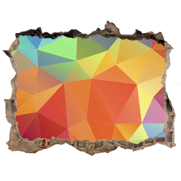 Autocolant de perete gaură 3D Fundal geometrică