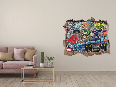 Autocolant un zid spart cu priveliște Festivalul Bucuriei Orașului