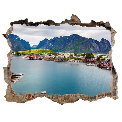 Fototapet 3D gaură în perete Lofoten din norvegia