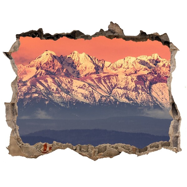 Autocolant un zid spart cu priveliște Sunrise tatry