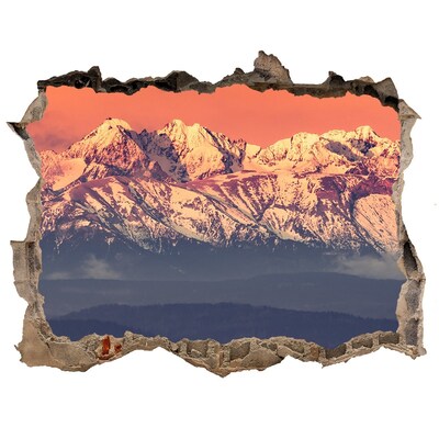 Autocolant un zid spart cu priveliște Sunrise tatry
