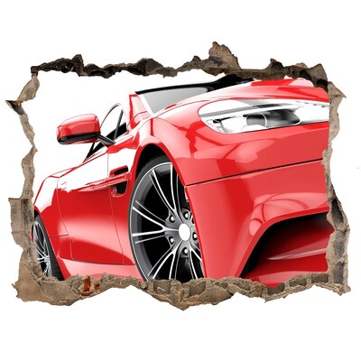 Autocolant 3D gaura cu priveliște Mașină sport
